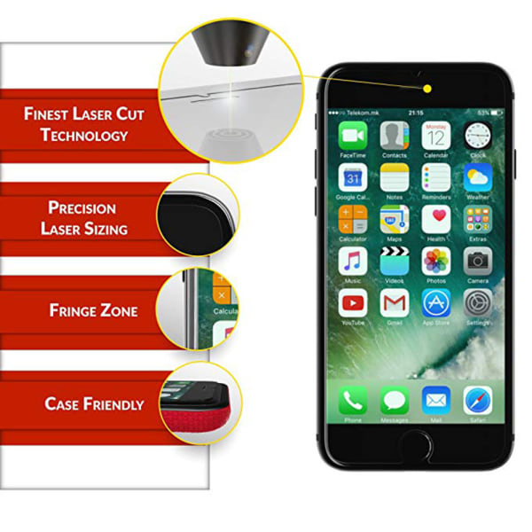 3-PACK iPhone 6/6S Standard skærmbeskytter HD 0,3 mm Transparent/Genomskinlig