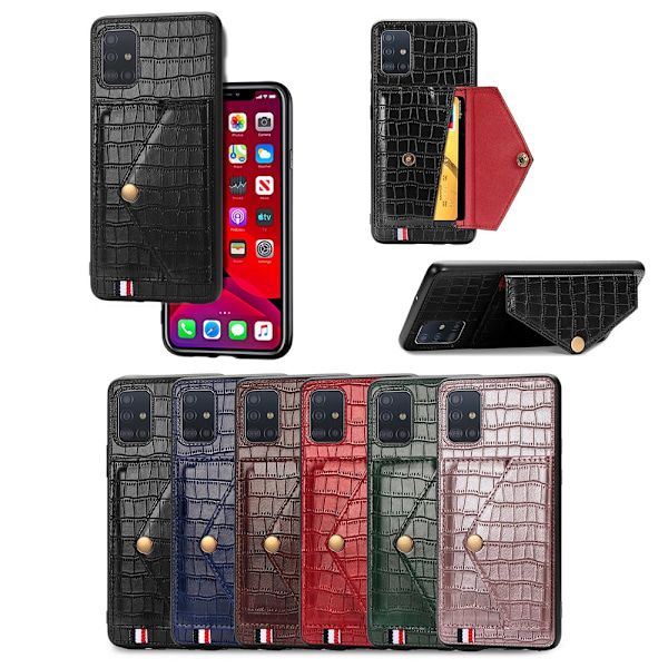 Robust Skal med Korthållare - Samsung Galaxy A71 Grön
