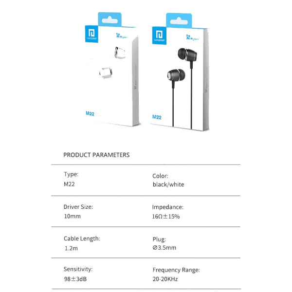 Langsdom Mijiaer M22 Högkvalitet Hörlurar Vit