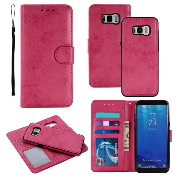 Samsung Galaxy S8 - etui med smart funktion (LEMAN) Rosa