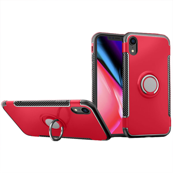 iPhone XS Max - Skyddsskal med Ringholder Röd