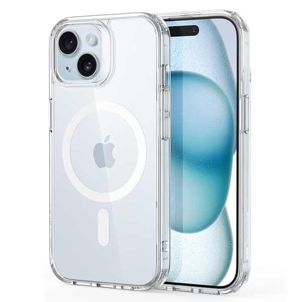 iPhone 15 - Skyddande Magnetiskt Skal Genomskinlig