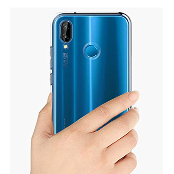 Huawei P20 Lite - Smart Skyddsskal i Silikon från FLOVEME Transparent/Genomskinlig