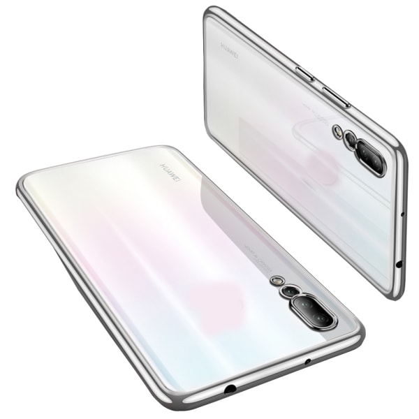 Huawei P20 Pro - Kraftig beskyttende silikondeksel Silver