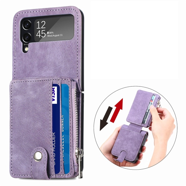 Samsung Galaxy Z Flip 3 - Praktisk cover med kortholder Rosa