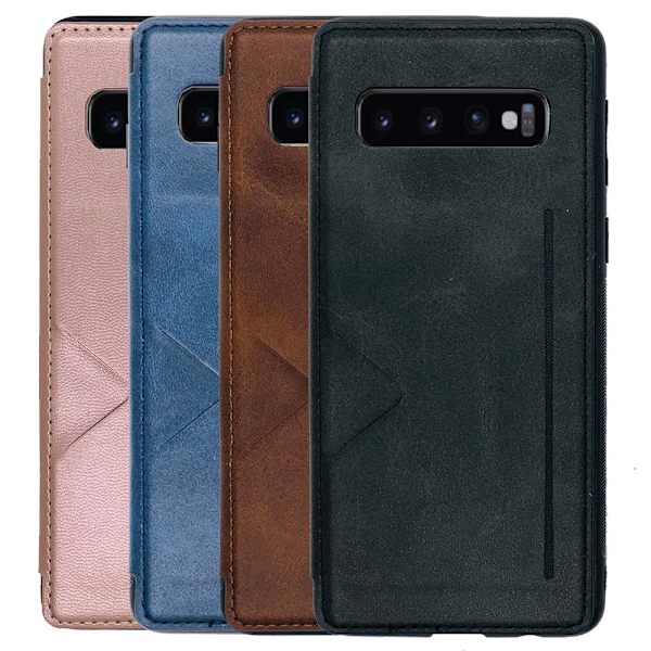 Elegant Smart Skal Kortfack (Hanman) - Samsung Galaxy S10 Plus Roséguld