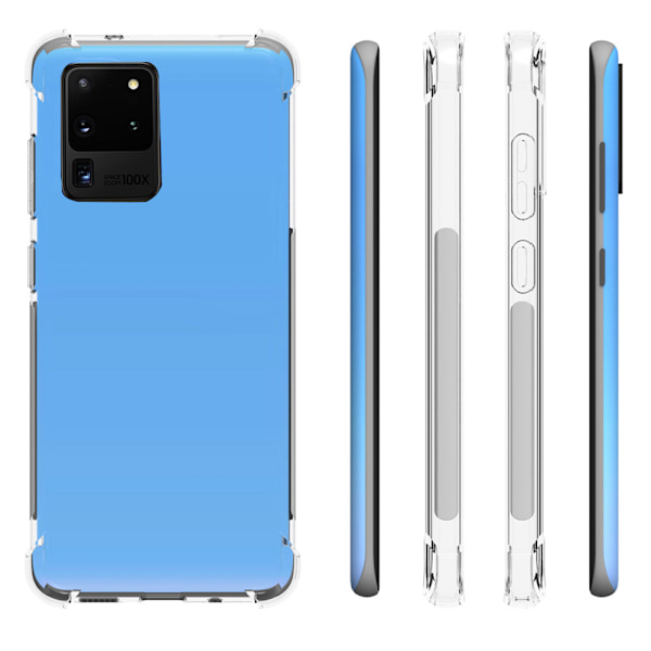Smart Skal (Tjocka Hörn) - Samsung Galaxy S20 Ultra Transparent Transparent/Genomskinlig