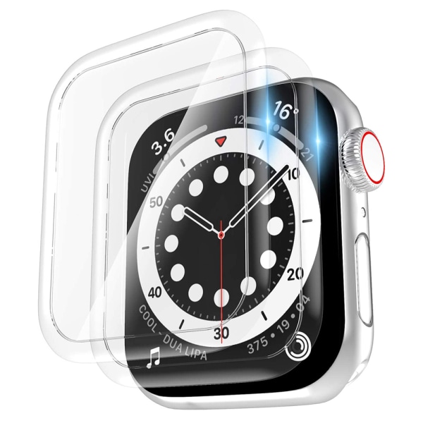 (2-pack) Skärmskydd Apple Watch Series 7/8 41/45mm Transparent 45mm