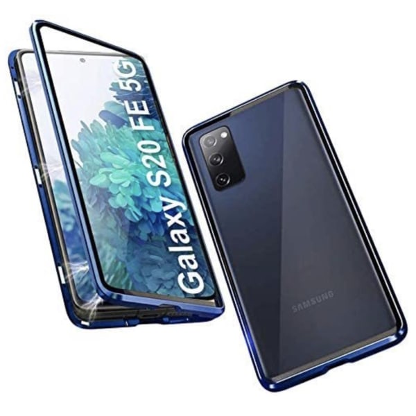 Samsung Galaxy S20 FE - Elegant Dubbelt MagnetSkal Blå