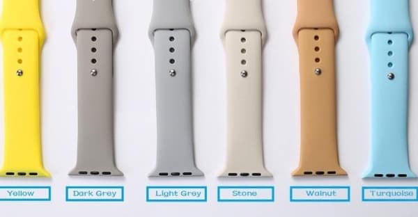 Apple Watch 42mm - Eksklusive Silikonarmbånd LEMAN Høj kvalitet Soft Pink Medium