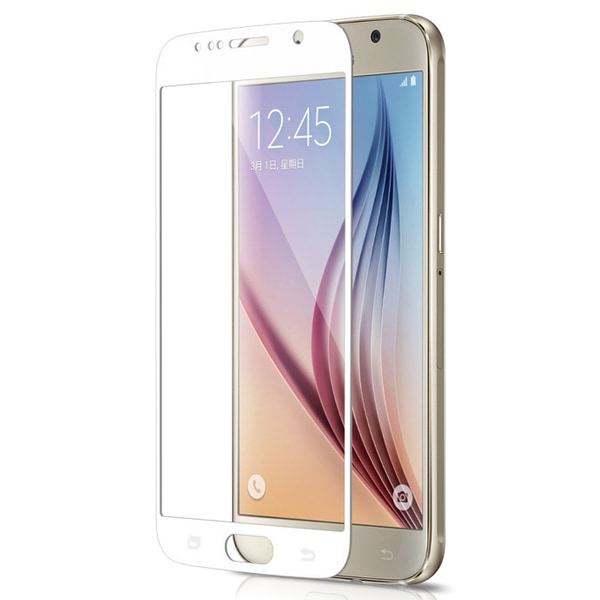 Samsung Galaxy S6 - HD-Clear Skärmskydd med Ram (Full-Fit) Vit