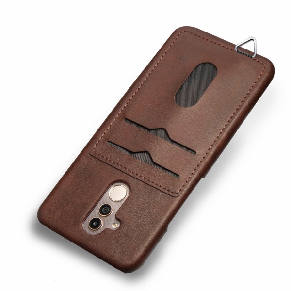 Huawei Mate 20 Lite - Stilfuldt cover med kortholder Mörkbrun