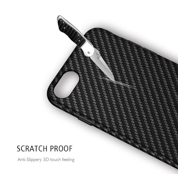 iPhone 7 Plus -  Stilrent Skal i Carbondesign Blå