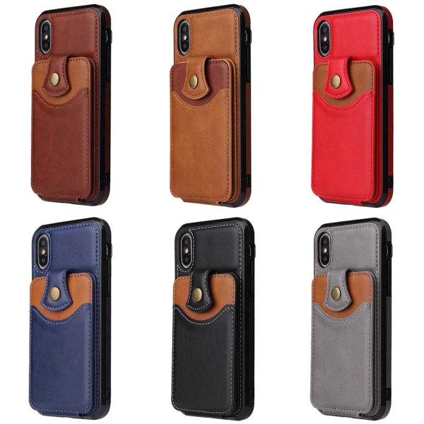 Skyddsskal med Kortfack - iPhone XR Grå Grå