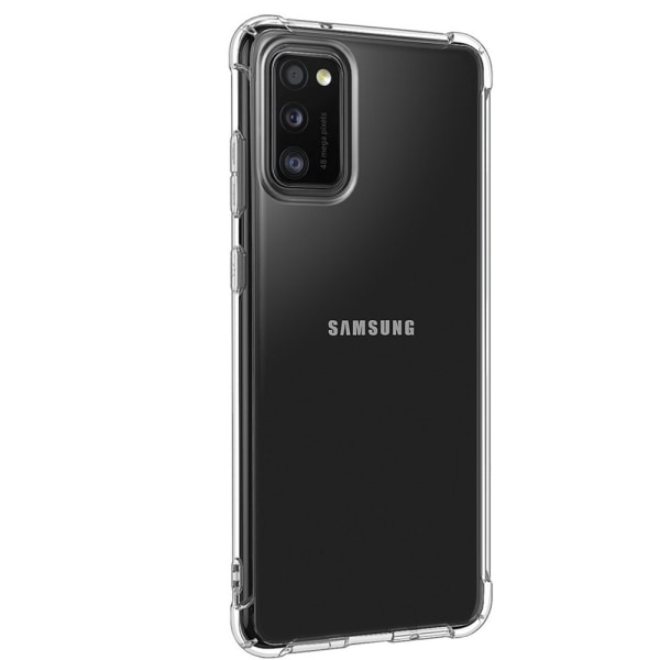 Samsung Galaxy A41 - Stødabsorberende silikonecover med skærmbeskytter Transparent