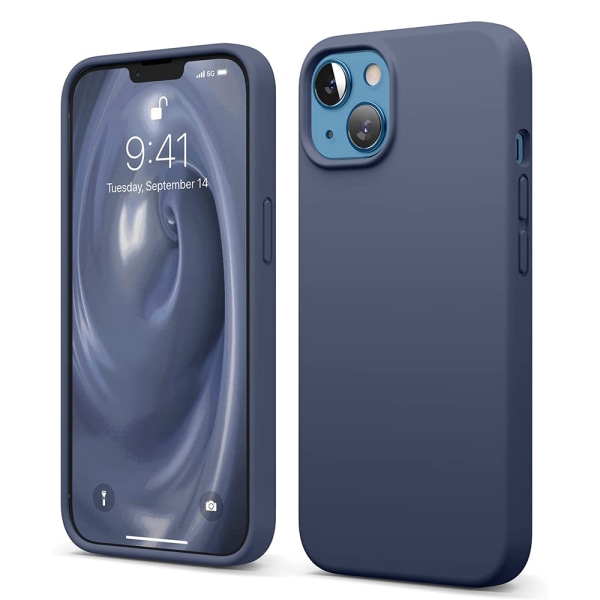 iPhone 14 - Stilfuldt beskyttende FLOVEME Cover Mörkblå