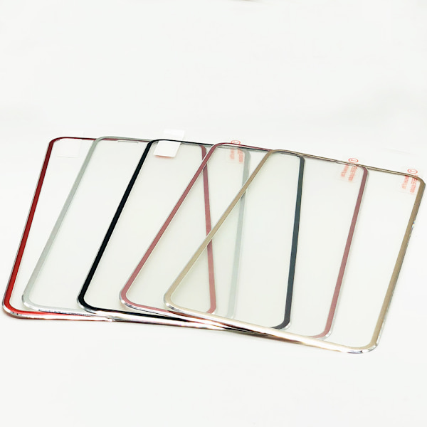 10-PACK iPhone XS Max ProGuard Skärmskydd 3D Aluminiumram Silver