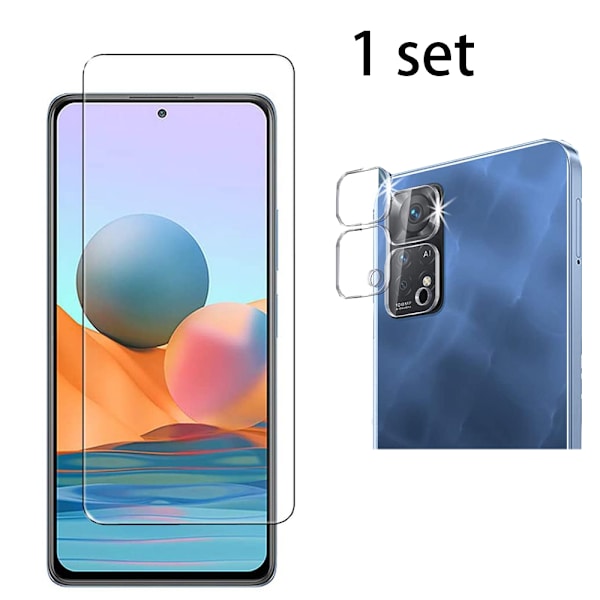 Redmi Note 11 Näytönsuoja ja Kameran linssisuoja (3-pakkaus) Transparent