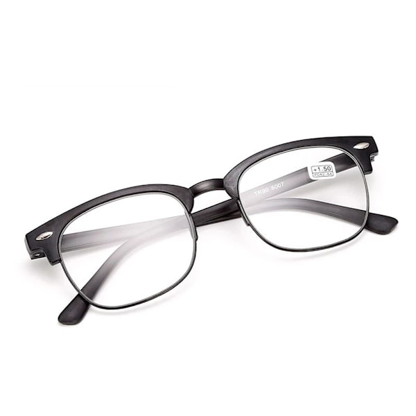 Smidige lesebriller med styrke +1.0-+4.0 Svart +2,0