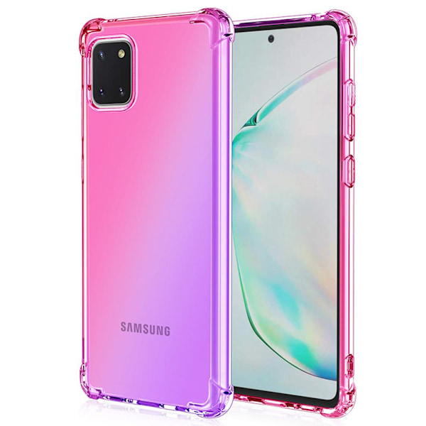 Samsung Galaxy A22 5G - Skyddande FLOVEME Silikonskal Blå/Rosa