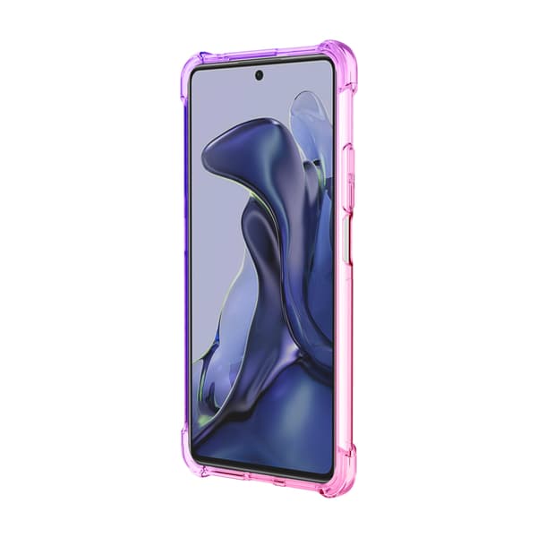 Xiaomi Mi 11T Pro - Stötdämpande Stilrent Silikonskal Blå/Rosa