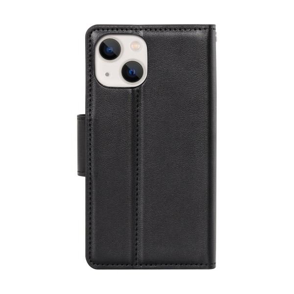 iPhone 15 plus - Elegant HANMAN Wallet etui Dark pink