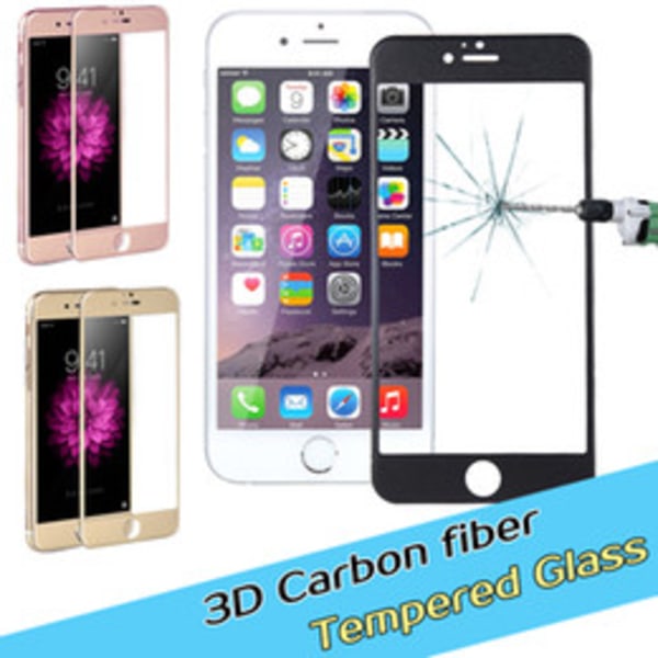 iPhone 6/6S skjermbeskytter av karbonfiber HuTech Fullfit 3D Roséguld