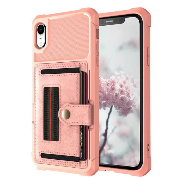 Skal med Kortfack - iPhone XR Blå Blå