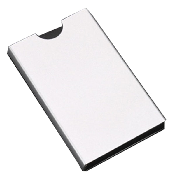 Kortholder i aluminium RFID-beskyttelse Silver