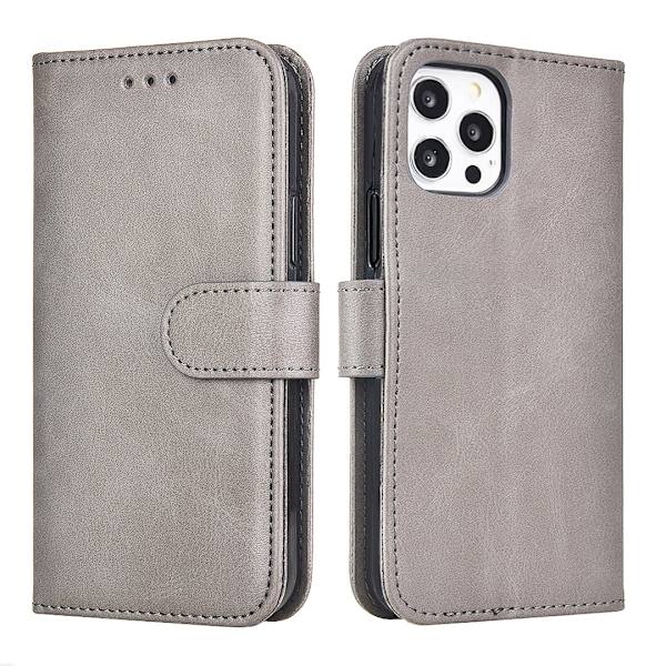 Elegant Plånboksfodral i PU-Läder för iPhone 15 Plus Röd