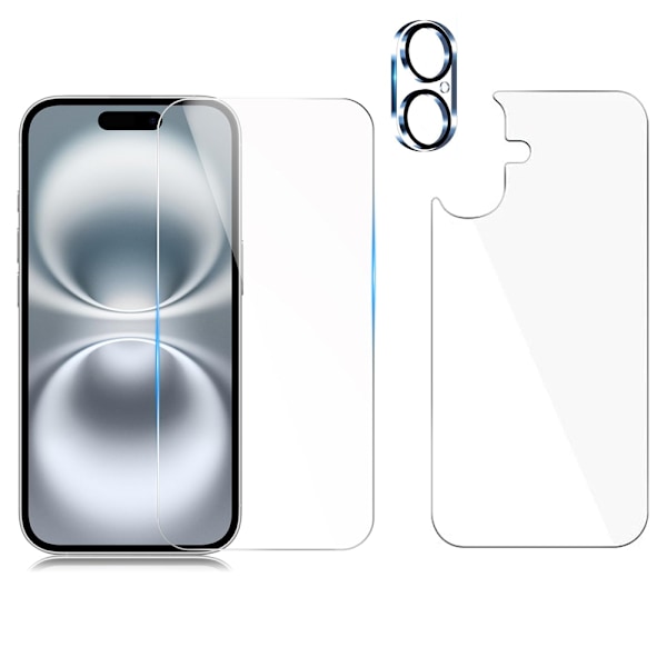 3-in-1 iPhone 16 plus Fram- & Baksida + Kameralinsskydd