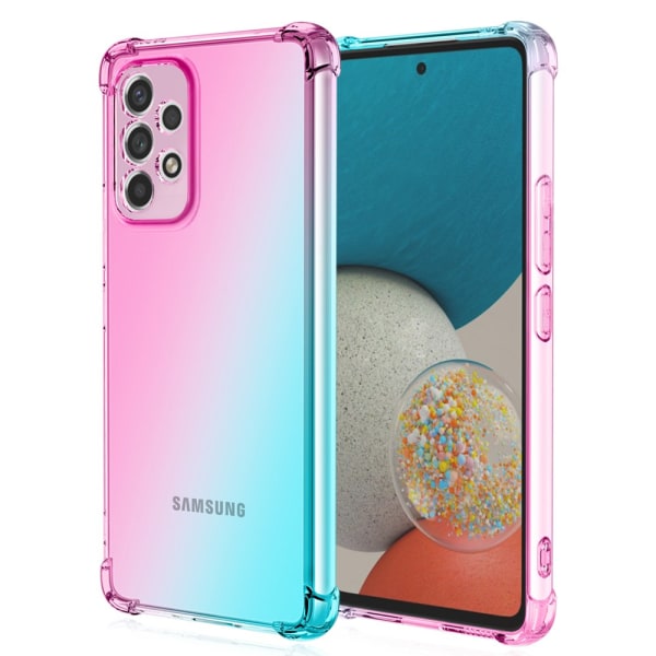Samsung Galaxy A23 5G - Stilrent Tunt Silikonskal Blå/Rosa