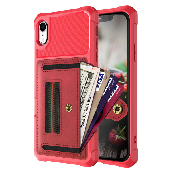 Skal med Kortfack - iPhone XR Blå