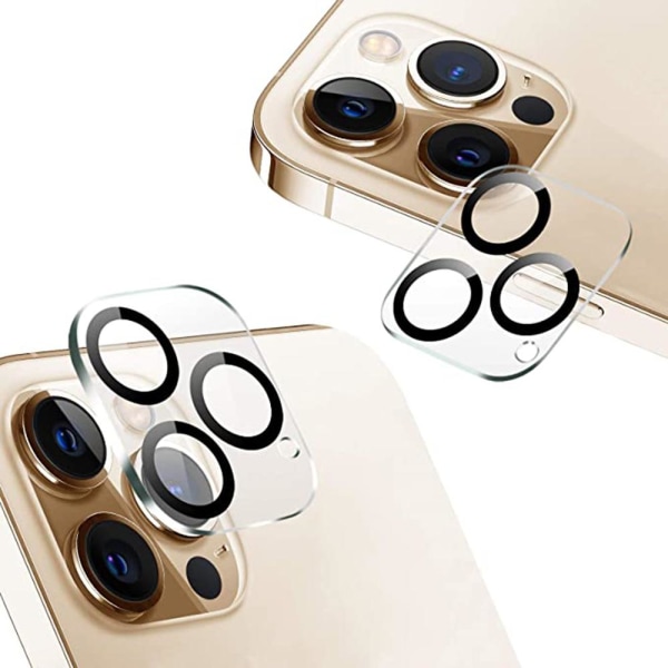 2-PAKKET iPhone 12 Pro Max Høykvalitets kameralinsedeksel Transparent/Genomskinlig