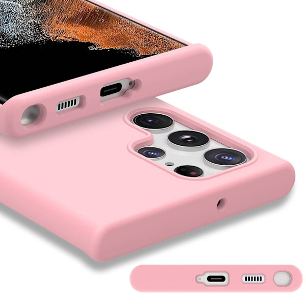 Samsung Galaxy S23 Ultra - Stilrent Skyddande Tunt Skal Ljusrosa