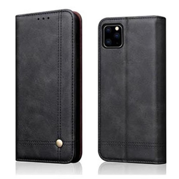 iPhone 11 Pro - Skyddande Plånboksfodral Mörkbrun