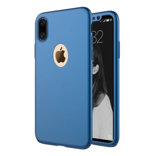 iPhone X/XS - Skyddsfodral från Floveme (Fram och bak) Blå