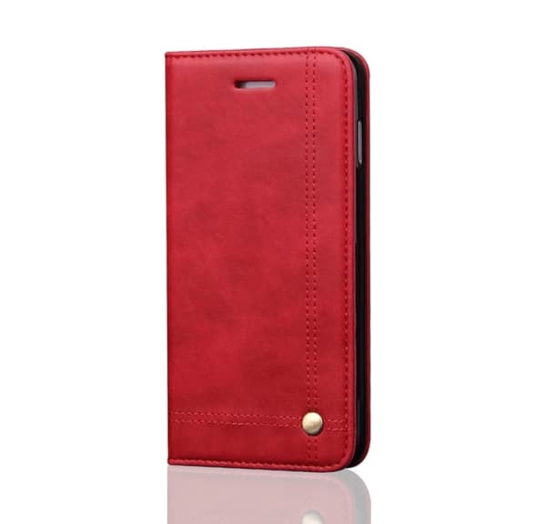 Fodral med Kortfack (RUSTIC) till iPhone X/XS Röd