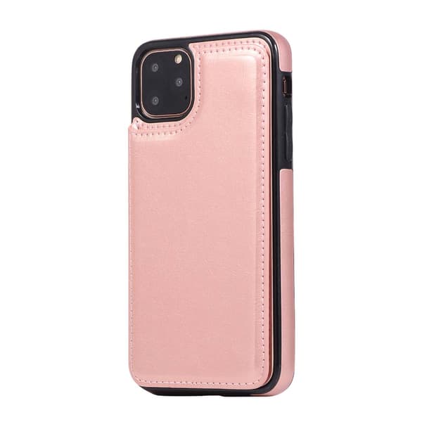 iPhone 11 Pro Max - Praktisk Nkobee-cover med kortrum Rosaröd