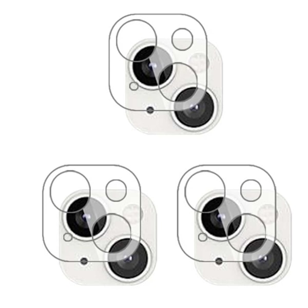 2-PACK 3-in-1 iPhone 13 Fram- & Baksida + Kameralinsskydd Transparent/Genomskinlig
