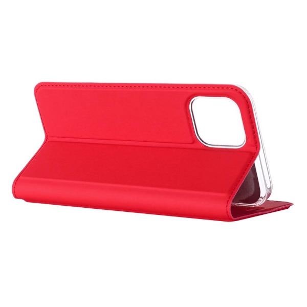 iPhone 12 Mini - Elegant Smart Wallet Cover Röd