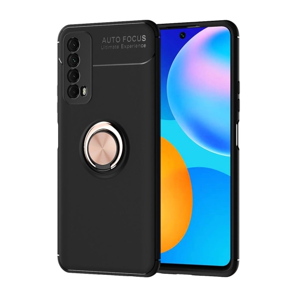 Huawei P Smart 2021 - Effektfullt Skyddsskal med Ringhållare Svart
