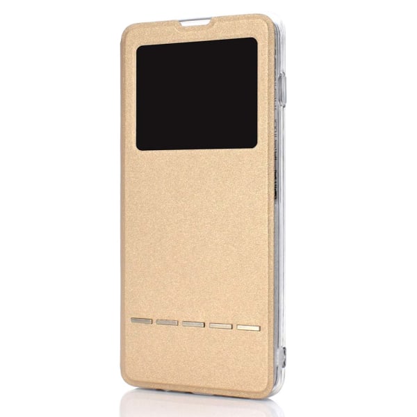 Tyylikäs Case Answer -ikkuna - Samsung Galaxy A40 Guld