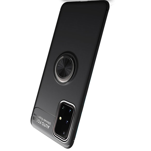 Samsung Galaxy A71 - Gennemtænkt cover med ringholder Svart/Blå