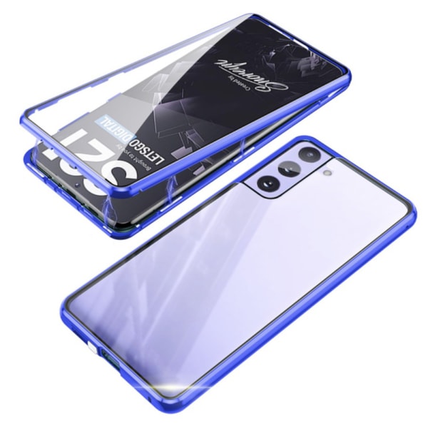 Samsung Galaxy S21 Plus - Smart dobbelt magnetisk cover Blå