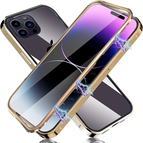 iPhone 14 Pro Max - Magnetiskt Dubbelsidigt Skal Guld