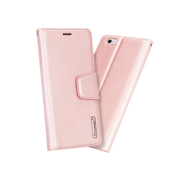 Smart og stilig deksel med lommebok til iPhone 8 Plus Rosa