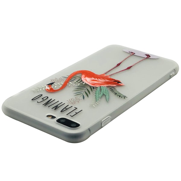 Flamingo - Retroskal av silikon för iPhone 7 Plus