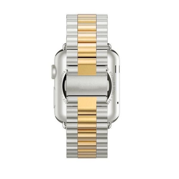 Apple Watch 44mm (4) - Elegant L�nk i Rostfritt St�l Silver-Rosa