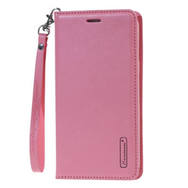 iPhone 12 Pro - Gjennomtenkt stilig Hanman-lommebokdeksel Rosaröd
